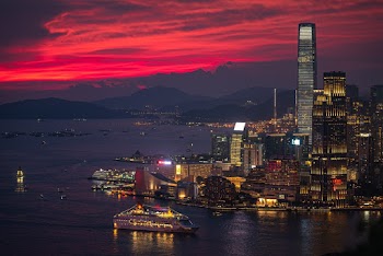 City With View Of Sunset