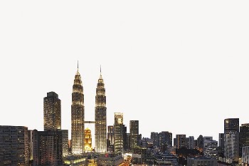 Cityscape collage element, Kuala Lumpur | Free PSD - rawpixel