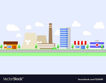 Cityscape Industrial Area vector image