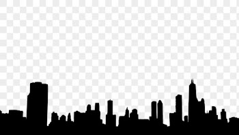Cityscape png silhouette  border, | Free PNG - rawpixel