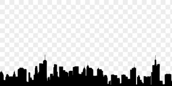 Cityscape png silhouette border, transparent | Free PNG - rawpixel