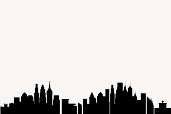 Cityscape silhouette border psd. Free | Free PSD - rawpixel
