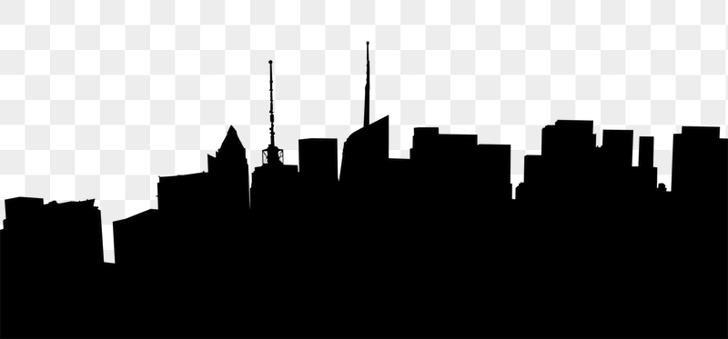 Cityscape silhouette png border, New | Free PNG - rawpixel