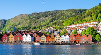 Cityscape view of Bergen, Norway