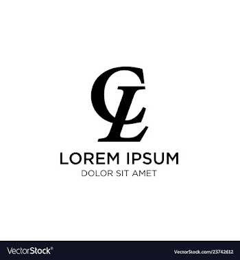 Cl letter lc icon logo template vector image