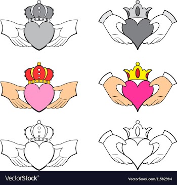 Claddagh designs vector image