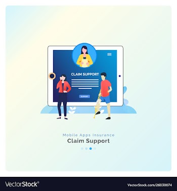 Claim support insurance vector image