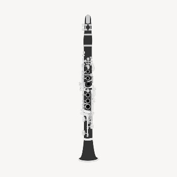 Clarinet, musical instrument clipart, illustration | Free Vector - rawpixel