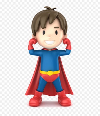 Clark Kent Cartoon Superhero - Little Superman vector 