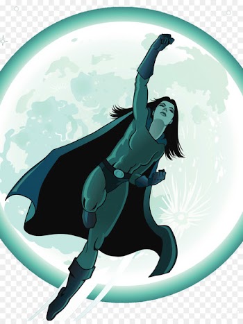 Clark Kent Superwoman Superhero Illustration - Moonlight female superman 