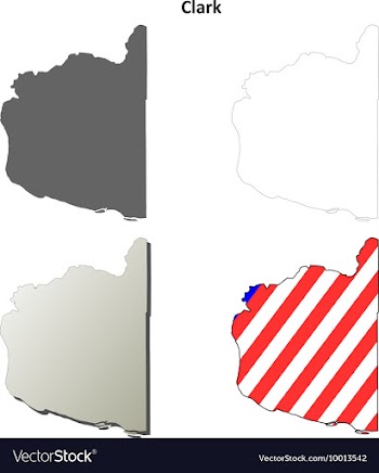 Clark Map Icon Set vector image