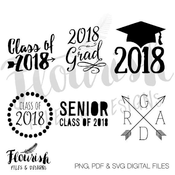 Class of 2018 Digital Cut Files SVG PNG PDF Digital | PNGio