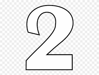 Classic Alphabet Numbers 2 At Coloring Pages For Kids - Number 2 White Transparent