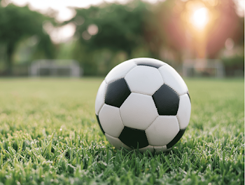 Classic Black and White Soccer Ball on Lush Grass