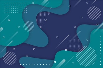 Classic blue background with memphis effect Free Vector