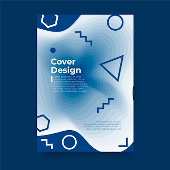 Classic blue poster template Free Vector
