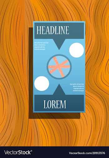 Classic brochure template design with shapes vector image