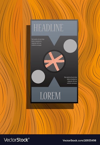 Classic brochure template design with shapes vector image