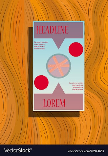 Classic brochure template design with shapes vector image