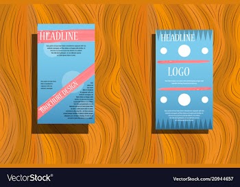 Classic brochure template design with shapes vector image