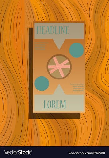 Classic brochure template design with shapes vector image