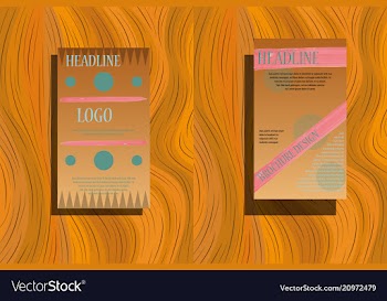 Classic brochure template design with shapes vector image