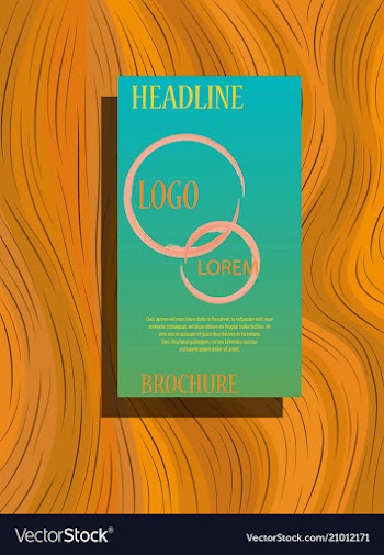 Classic brochure template design with shapes vector image