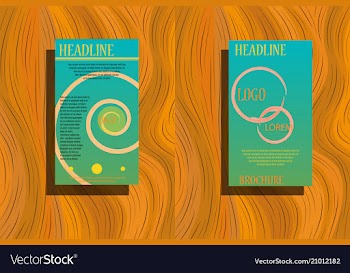 Classic brochure template design with shapes vector image