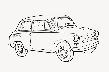 Classic car clipart, illustration vector. | Free Vector - rawpixel