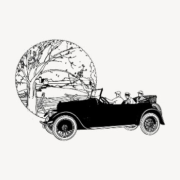 Classic car clipart, vintage hand | Free Vector - rawpixel