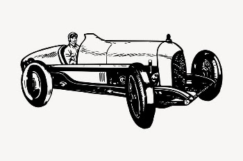 Classic car clipart, vintage hand | Free Vector - rawpixel