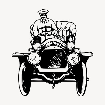 Classic car clipart, vintage hand | Free Vector - rawpixel