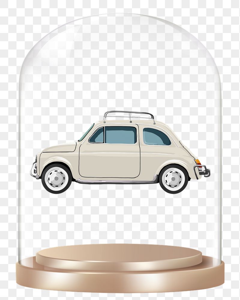 Classic car png glass dome | Free PNG - rawpixel