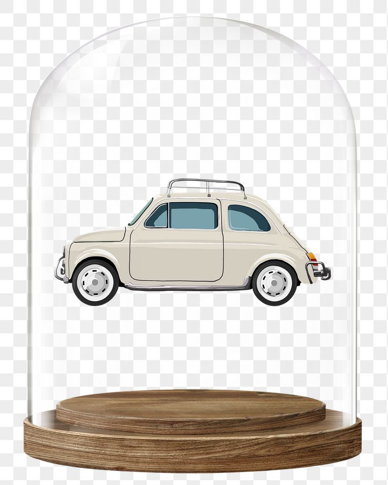Classic car png glass dome | Free PNG - rawpixel