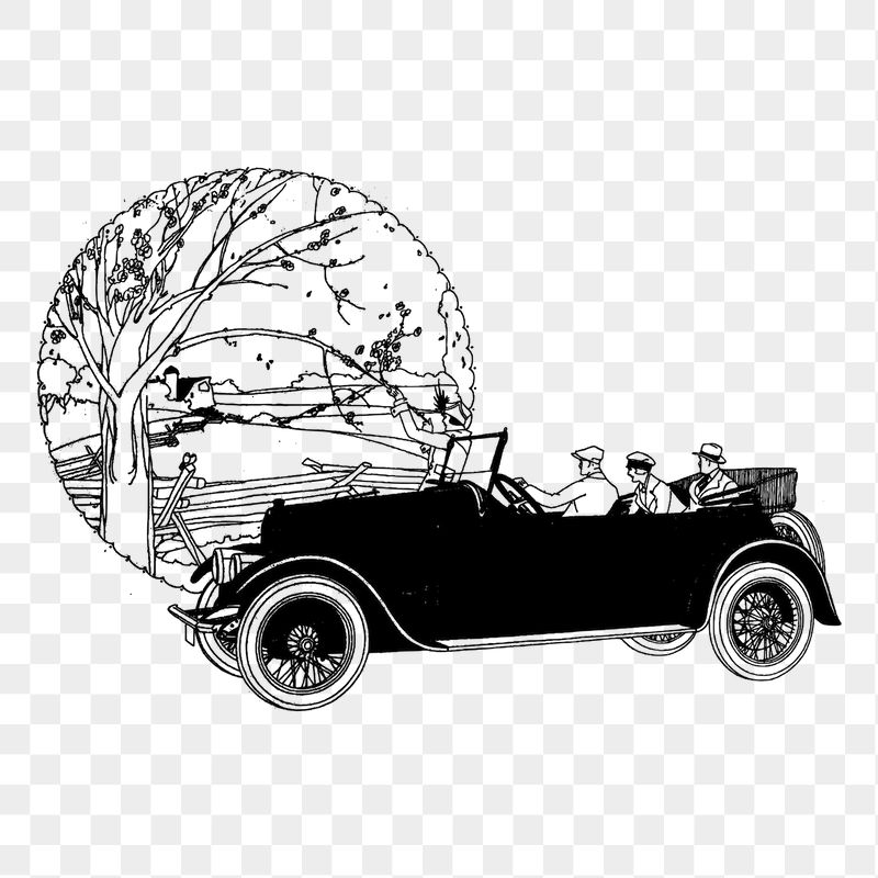 Classic car png sticker illustration, | Free PNG - rawpixel