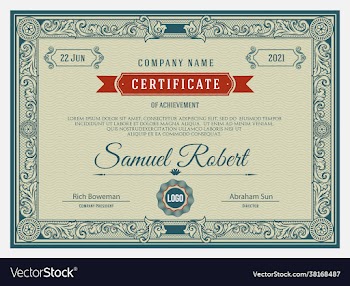 classic certificate old design template