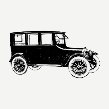 Classic family car drawing clipart, | Free PSD - rawpixel
