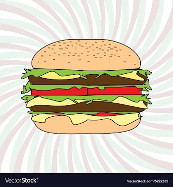 Classic hamburger design element vector image