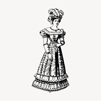 Classic lady clipart, vintage hand | Free Vector - rawpixel