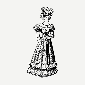 Classic lady drawing, vintage illustration | Free PSD - rawpixel