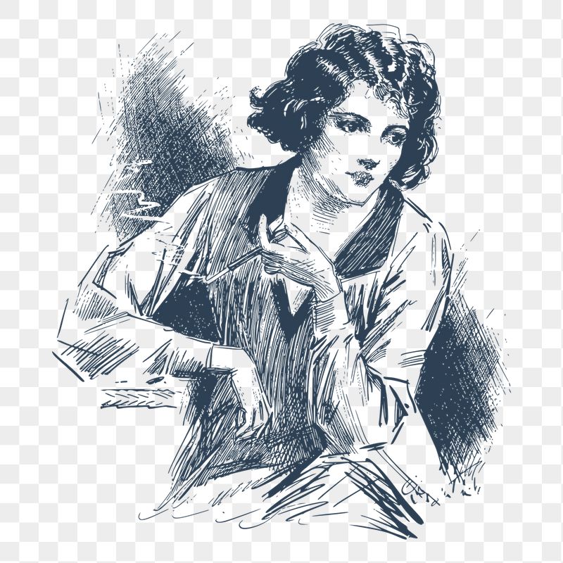 Classic lady smoking png sticker | Free PNG - rawpixel