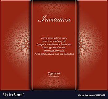 classic mandala background invitation