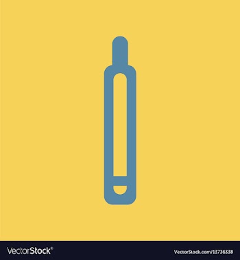 Classic medical thermometer vector image
