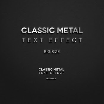 Classic Metal Psd Text Effect