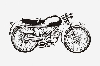 Classic motorcycle drawing, vehicle illustration. | Free Photo - rawpixel