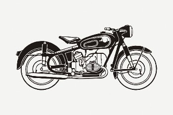 Classic motorcycle drawing, vehicle illustration | Free PSD - rawpixel