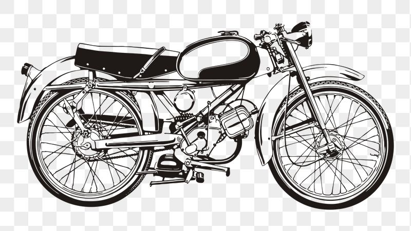 Classic motorcycle png sticker, vehicle | Free PNG - rawpixel