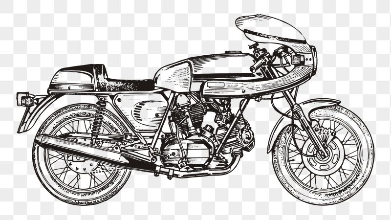 Classic motorcycle png sticker, vehicle | Free PNG - rawpixel
