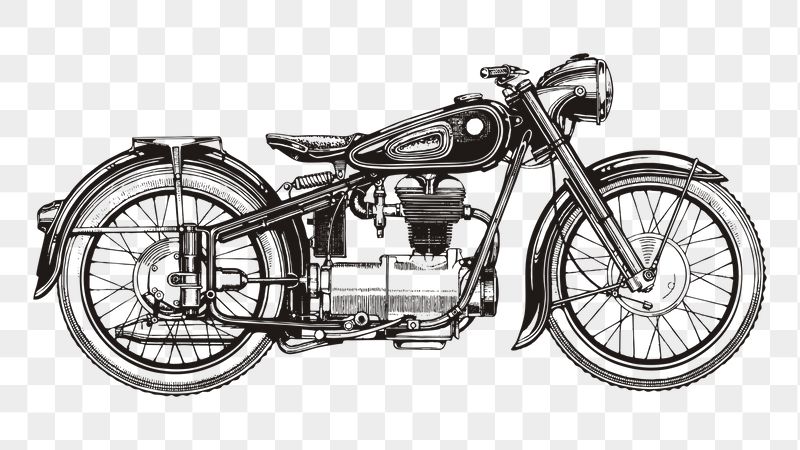 Classic motorcycle png sticker, vehicle | Free PNG - rawpixel