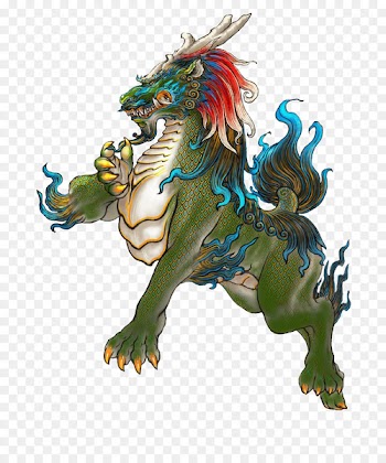 Classic of Mountains and Seas Xiezhi u7075u517d Unicorn Radical 153 - Color of the sea by the ancient animal culture 